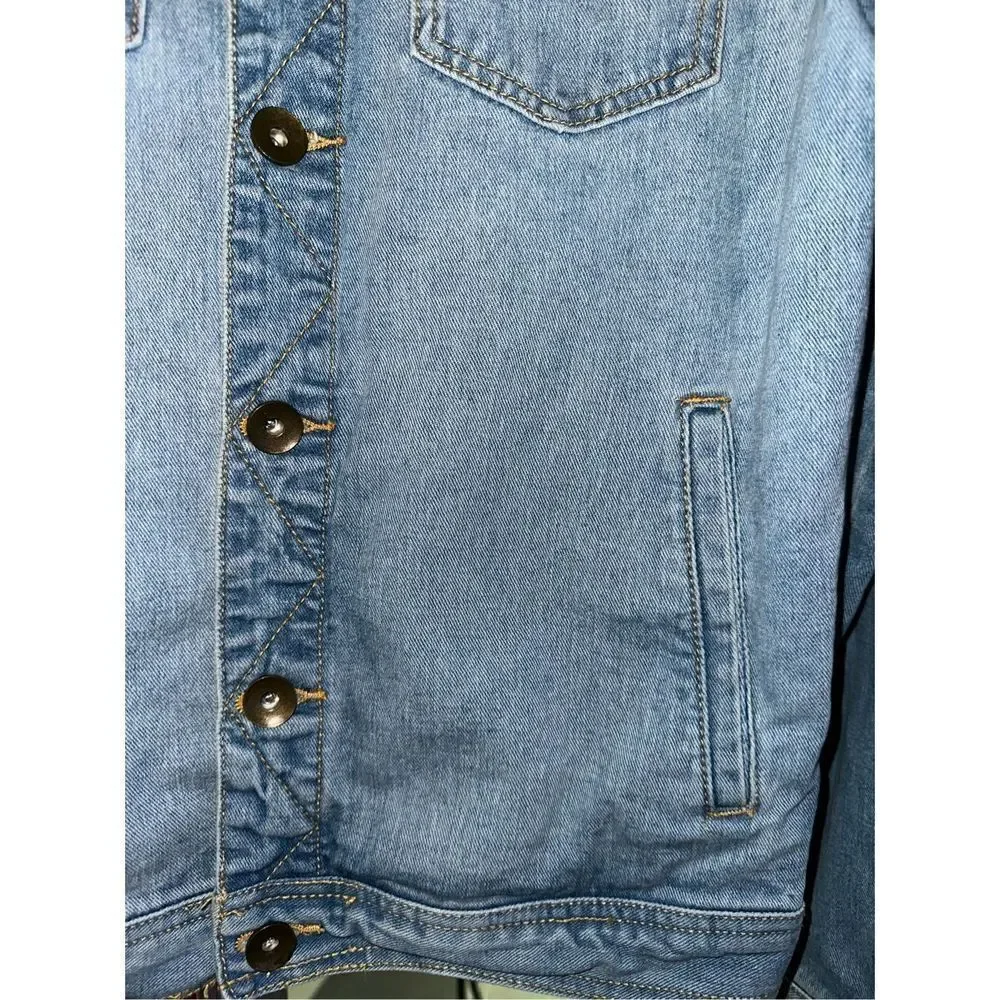 BLACK FRIDAY $20 21 Men Los Angeles Denim Blue Jean Jacket Men’s Medium